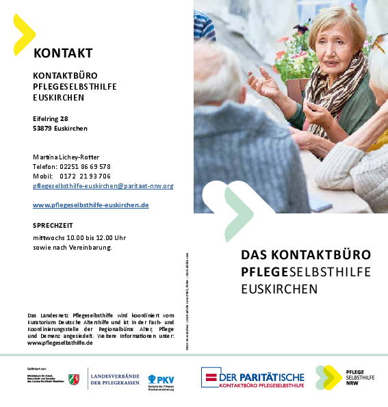 Flyer Kontaktbüro Pflegeselbsthilfe Euskirchen