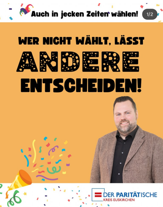 Kampagne Auch in jecken zeiten wählen 1