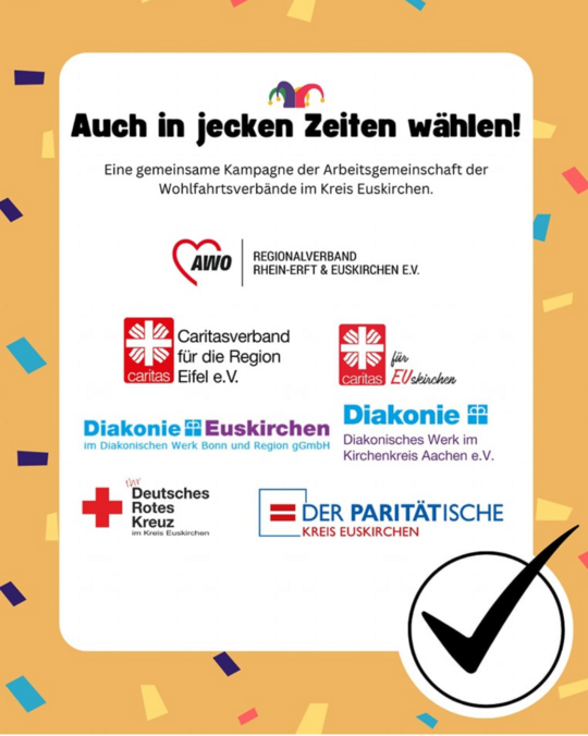 Kampagne Auch in jecken zeiten wählen 2